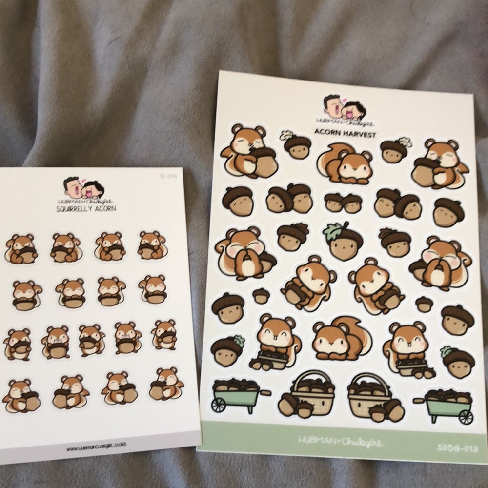 Hubman and Chubgirl Squirrelly Acorn Variety Sticker Pack + Misc Sticker Items - Picture 11 of 11